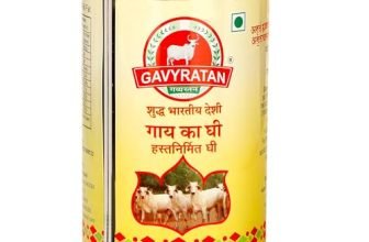 Gavyratan Pathmeda A2 Desi Cow Bilona Ghee – Natural Flavour, 1L, Bi-Directionally Churned, Traditional Vedic Process, High Smoke Point, Made By Rural Communities