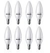 Philips 4-Watt 400-Lumen Frosted Candle E14 Base (Warm White, Pack Of 8) – Decorative, Ambience For Chandeliers, Wall Lights, Desk Lamps, Floor Lamps