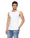 Van Heusen Athleisure Men Gym Vest – Cotton Spandex – Quick Dry, Ultra Soft, Shape Retention_60081_White_Xl