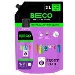 Beco Matic Natural Laundry Liquid | Front Load, 2L Super Value Refill | Natural Formula for Tough Stain Removal & Fabric Care | No Harsh Chemicals | 100% Ecofriendly