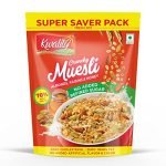 Kwality Crunchy Muesli Almonds, Raisins and Honey 700g | No Added Refined Sugar | 76% Multi Grains | Natural Source of Vitamin & Iron | High in Protein & Fiber | Healthy Food & Breakfast Cereal