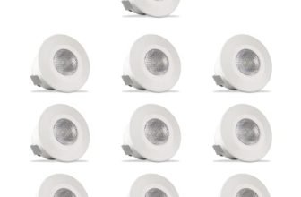 Surya 2W Led Prime Spot Light, Ceiling Spot Light (Red) (Pack Of 10)