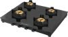 Faber Faber Cooktop Garnet 4Bb Bk| Toughened Glass| Cast Iron Coated Pan Support| Steel Manual Gas Stove(4 Burners)