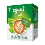 Equal Stevia 100% Natural Sweetener | Sugar Free | Diabetic Friendly | Vegan & Keto Friendly | 100 Sachet | Pack of 1