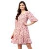 Marie Claire Women Casual Pink Colour Above Knee Floral Dress