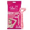Paree Prima Premium Full Body Razors for Women, Pink, 5 Count