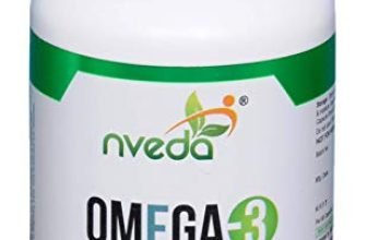 Nveda Omega-3-Fish-Oil 1000Mg For Men & Women, Omega 3 Fatty-Acid 60 Capsules With 180Mg Epa-Dha 120Mg For Healthy Heart, Eyes, Brain & Joints – Pack Of 1