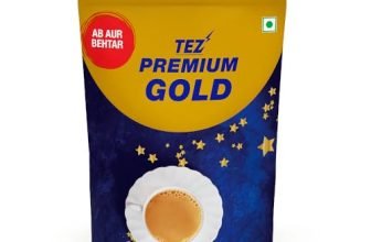 Tez Premium Gold, 1Kg Pouch | Kadak Chai Patti | Rich & Aromatic Black Ctc Leaf Tea | Assam Ctc Tea | Strong Chai | Kadak Cha