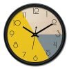 Zoliva Wall Clock 12″ Silent Quartz Decorative Latest Wall Clock Non-Ticking Classic Clock Battery Operated Round Easy to Read for Room/Home/Kitchen/Bedroom/Office/School (Yellow)