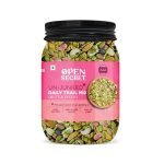Open Secret Premium Daily Trail Mix | 7 in 1 Mixture | Mixed Nuts with Dry Fruits | Cashews | Almonds | Pista | Walnut | Green & Black Raisins | Pumpkin Seeds | Healthy Snacks | Reusable Jar (1000g)