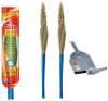 Gala Dust Go Floor Virgin Plastic And Special Brush Set With Dustpan (Assorted) + Gala No Dust Floor Broom Â€“ Synthetically Engineered Bristles Â€“ Blue Â€“ Pack Of 2