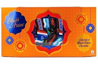 Shubh Avsar Premium Diwali Chocolate Gift Pack | Collection Of World Famous Chocolates For Diwali | Bounty, Mars & Snickers Miniatures | Best Diwali Gift | 160G