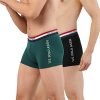 U.S. POLO ASSN. Men’s Poly Cotton Striped Waistband Antibacterial Et002 Trunks – Pack of 2 (Black/Bistrogreen L)