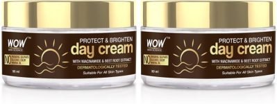 Wow Skin Science Protect&Brighten Day Cream |Brightens Complexion |Prevents Skin Damage|Pack Of 2(100 Ml)