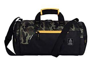Gear Polyester Cross Training 22L Medium Water Resistant Travel Duffle Bag/Gym Bag For Men’S/Women’S (Khaki Camo), 23 Cm
