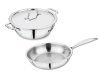 Bergner Tripro Triply 3 Pc Cookware Set, 22 Cm Deep Kadai, 20 Cm Fry Pan, 1X Stainless Steel Lid, Stay Cool Handles, Induction & Gas Ready, Multi-Layer Polish Surface, 5-Year Warranty