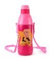 Cello Puro Steel-X Kids Zee 600 | Water Bottle With Inner Steel And Outer Plastic | Insulated Water Bottle | 540 Ml, Barbie Design, Pink