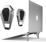 Techmount Laptop Stand Adjustable Aluminum Laptop Computer Stand Tablet Stand Ergonomic Foldable Portable Desktop Holder Compatible With Macbook Air Pro Dell Xps Hp Lenovo 11-17 Inch (Pack Of 2)