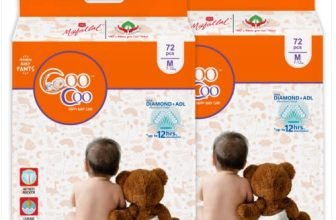 Coo Coo Extra Dry Baby Pullup Diaper Pant Size Medium-M (144) Count Upto 7-12 Kg Super Absorbent Core Up To 12 Hrs Protection Soft Elastic Waist & Leakage Protection Size Medium-M (144 Pieces), White