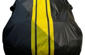 Oshotto/Recaro Anti Reflective, Dustproof And Water Proof Car Body Cover With Mirror Pockets Compatible With Tata Nexon (Black, Yellow)