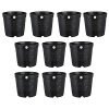 Kriti Kalash Nursery Seedlings Plastic Pots (6-inch, Black) -10 Pieces