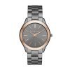 Michael Kors Analog Grey Dial And Band Men’S Stainless Steel Watch-Mk8576