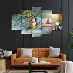 Perpetual Paintings for Wall Decoration – Set of 5,3d Scenery Wall Painting for Living Room Large Size with Frames for Wall Decor and Home Decoration, Hotel, Office (75 CM X 43 CM) KM