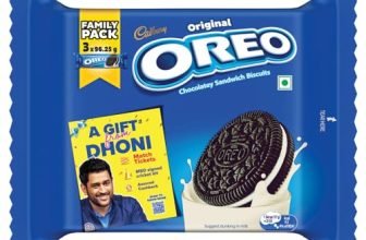 Cadbury Oreo Vanilla Flavour Crème Sandwich Biscuit, 288.75 G