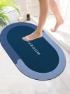 Cortina Premium Silicon Floor Mat, Bath Mat, Doormat, Bathroom Carpet, Cushion Mat Super Absorbent Soft Carpet, Quick Dry Dirt Barrier For Home, Office, (60X40), Blue