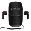 Zebronics Sound Bomb X1 3-In-1 Wireless Bluetooth V5.0 In Ear Earbuds, Speaker Combo With 30 Hour Backup, Built-In Led Torch, Call Function, Voice Asst, Type C(Black)