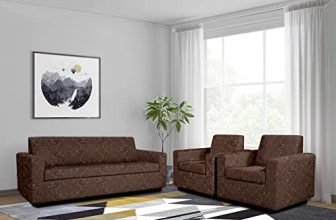 Cortina Embossed Printed Sofa Cover Big Elasticity Cover Stretch Universal Sofa Slipcover 5 Seater (3 Seater Size 185-230Cm And 1 Seater Size 90-145Cm)…