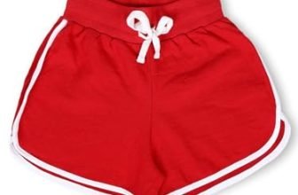 Twge – Kids Shorts For Girls – Short Pants – Polycotton Solid Regular Fit Half Pants – Red – 10-11 Years