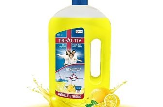 Tri-Activ Double Strong Disinfectant Floor Cleaner | Half Cap Only | 10X Cleaning With 99.9% Germ Kill | Citrus Fragrance – 1000 Ml X Pack Of 1