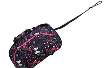 F Gear Mustang 20Inch Black Bfly Pink Duffel Bag (3780), Black Pink