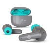Ptron Bassbuds Zen In-Ear Tws Earbuds With Quad Enc Mic, 50Hrs Playtime, Low Latency, Bluetooth 5.3 Wireless Headphones, Deep Bass,Touch Control,Type-C Fast Charging & Ipx4 Water Resistant (Cool Grey)