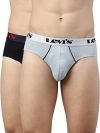 Levi’s Men’s Cotton Style #065 Ultra Regular Fit (Pack of 2) (#065-ULTRA Brief-CHBRY Mel,Navy BZER-P2_Chambray Melange, Blazer_L)