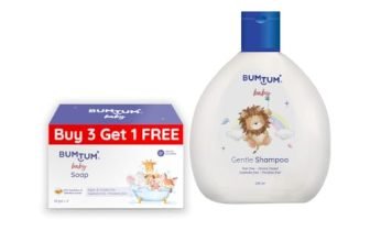 Bumtum Paraben Free Baby Soap (4N X 50 Gram) & Baby Gentle Shampoo (200 Ml) Combo
