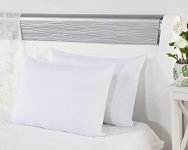 Amazon Brand – Solimo Microfibre & Polyester 2-Piece Bed Pillow Set – 16 x 24 Inch, White