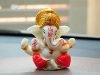 Perpetual Ganesh Idol For Car Dashboard – Beatiful Ganapati Idol For Home Decor, Office Desk, Diwali Gifts Polyresin Figurine