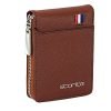 Storite Pu Leather 9 Slot Vertical Credit Debit Card Holder Money Wallet Zipper Coin Purse For Men Women – Lightbrown (11.5 X 1.75 X 8 Cm)