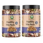 GO VEGAN Combo Pack of Natural Mix Dry Fruits and Nuts | 500 gm Each Total 1 Kg for Every Occasion Fresh and Healthy Dry Fruits [Jar Pack]