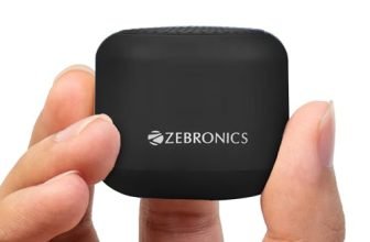 Zebronics New Launch Pixie Portable Speaker, 5 Watts, Supports Bluetooth, Tws Function, Msd, Compact Design, Call Function, Carry Loop, Upto 7H Backup (Black)