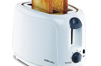 Bajaj Atx 4 750-Watt 2-Slice Pop-Up Toaster | Dust Cover & Slide Out Crumb Tray | 6-Level Browning Controls | Mid-Cycle Cancel Feature | 2-Yr Warranty By Bajaj | White Electric Toaster