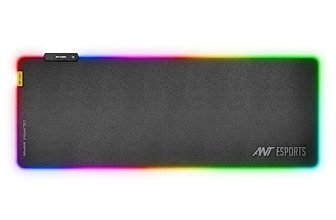 Ant Esports Mp400 Rgb – Gaming Mouse Pad-Xl- Large Extended Led Mousepad, Anti-Slip Rubber Base With Waterproof Coating For Gamer/Office – Black.
