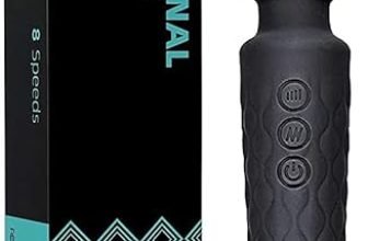 SVH Personal Body Massager for Women, Men, Rechargeable Wireless Vibration Machine for Female with 20 Vibration Modes, 8 Speeds, Flexible Head for Targeted Compression (Black)