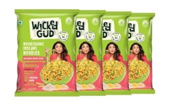 Wickedgud Nourishing Masala Instant Noodles (69 Gm X 4)| Healthy Noodles | No Maida | No Oil | No Msg | High Protein | High Fibre | Cholesterol Free