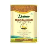 Dabur Cold Pressed Mustard Oil -3L | Healthy Cooking Oil | Goodness of Omega 3 & 6 | Perfect blend of Health, Taste & Aroma