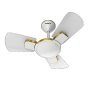 Havells Enticer 600mm Decorative, Dust Resistant, High Power in Low Voltage (HPLV), High Speed Ceiling Fan (Pearl White Gold), SMALL