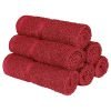 Bedspun Pure Cotton Terry Small Towel For Face Face Towels Set Of 6, Face Towel For Gym |350 Gsm, Merlot Magic