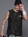 Adidas Printed Men Round Neck Black T-Shirt